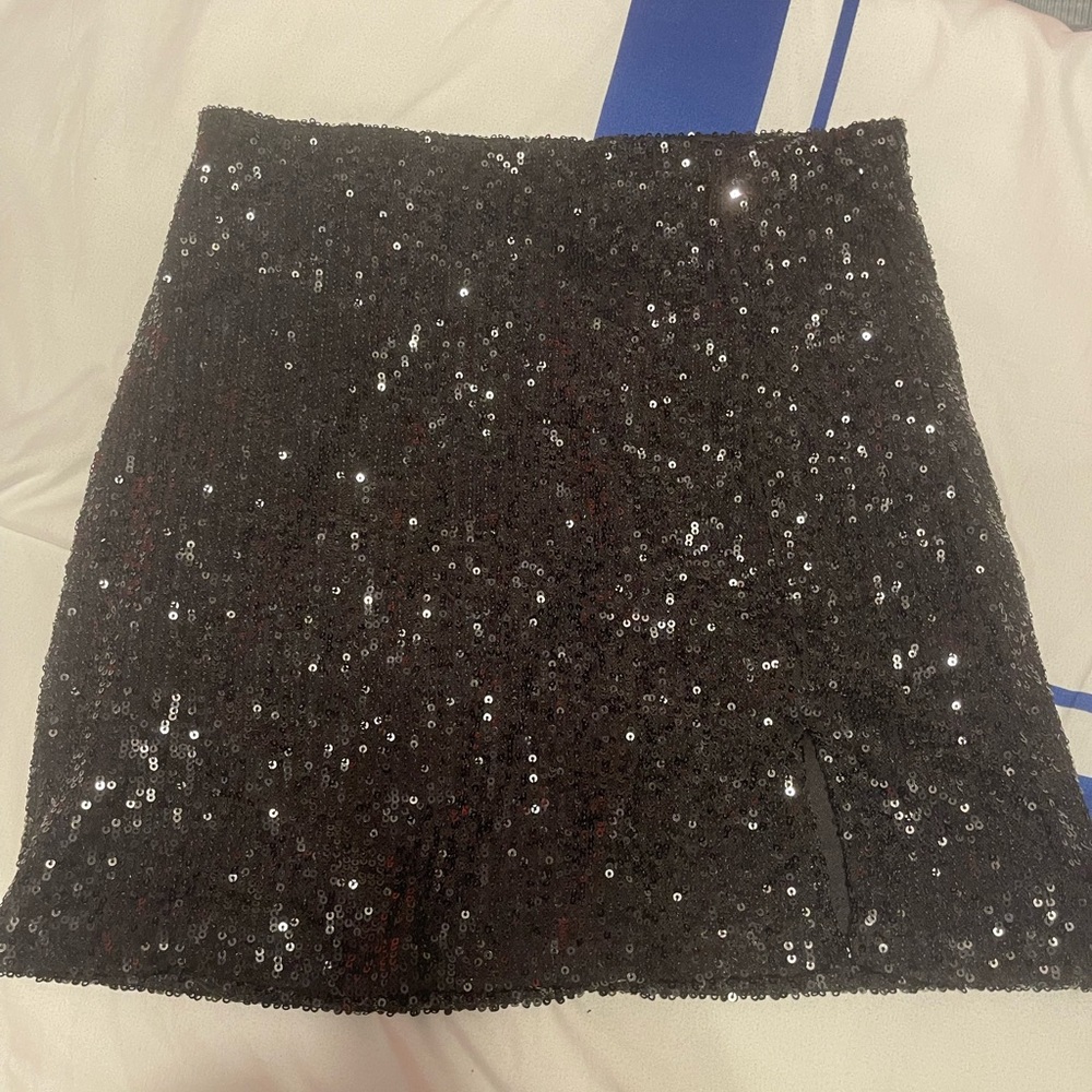 black sparkle skirt